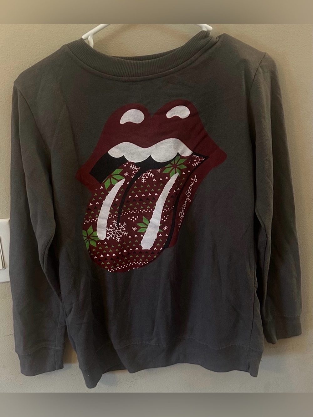 Rolling Stones Christmas Tongue Crewneck Sweatshirt